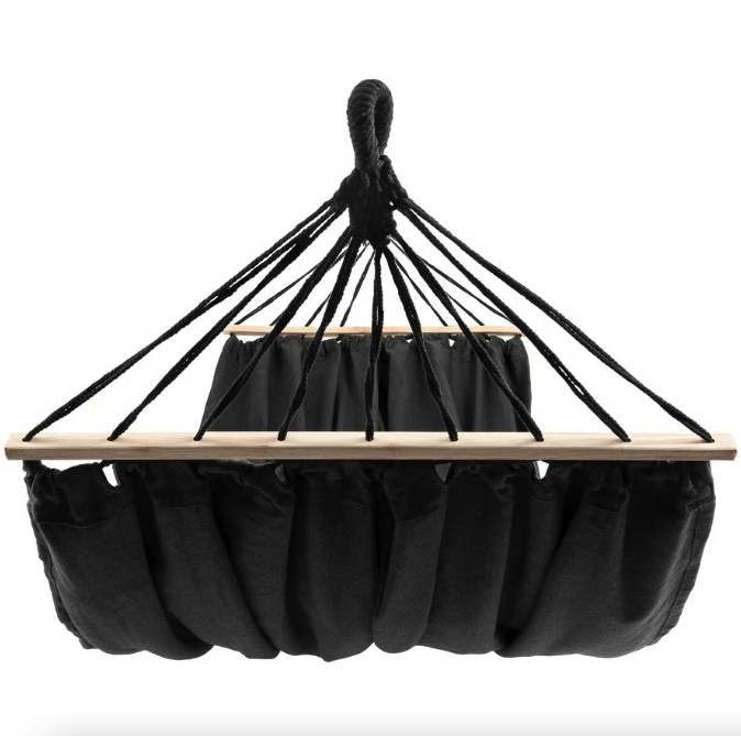 Подвесной гамак бразильский для дачи, дома, двора и отдыха на природе, прочный и удобный Di Volio Lecco графитовый Киев - изображение 3