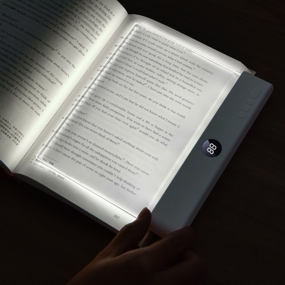 Лампа-нічник для читання книг світлова панель світильник для сторінок, світлодіодний з регулюванням яскравості, таймером, чорна Кам'янець-Подільський - фото 9