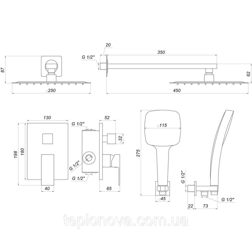 Душевая система Globus Lux SMART GLM-205-GP Черновцы - изображение 7