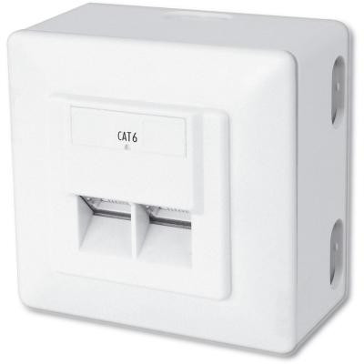 Комп&apos;ютерна розетка Digitus 2xRJ45 STP, cat. 6, для відкритої проводки (DN-9006-N) Вінниця - фото 1