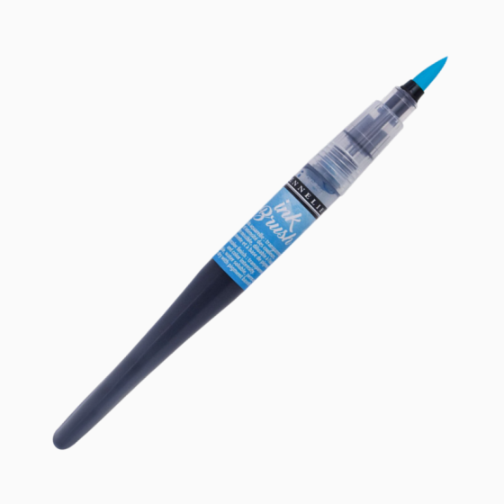 Ручка-пензель з чорнилом Sennelier Ink Brush, Фталоціаніновий бірюзовий (Phthalocyanine Turquoise) Київ