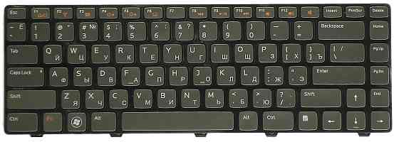 Клавиатура для ноутбука Dell Inspiron (M4040, M4110, M5040, N4050, N4110) Vostro (1540, 3550) с подсветкой (Light), Black, (Black Frame) RU/EN Вінниця