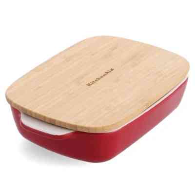 Форма для випікання KitchenAid з кришкою керамогранітна 0,9 л Червона (CC006104-001) Вінниця