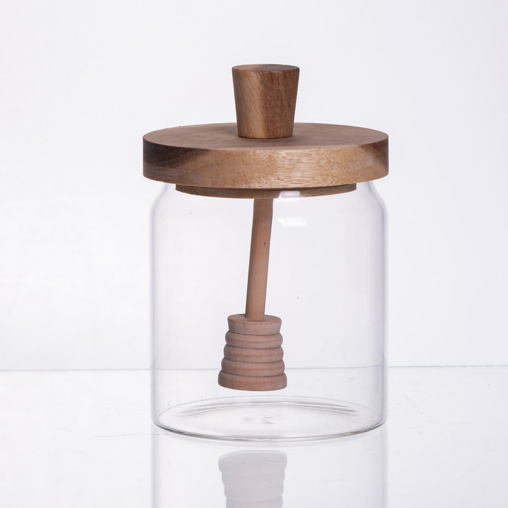 Медовниця скляна з кришкою і ложкою 500 (мл) 64486-2 Коломыя - изображение 1