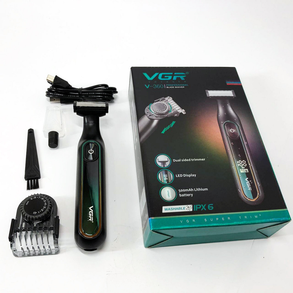 Профессиональная бритва для мужчин VGR V-360, Беспроводная электрическая бритва для бритья KR-58 Львов - изображение 10