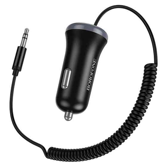 Bluetooth-ресивер BOROFONE BC64 Contento dual-port car BT receiver with built-in cable Black Одесса