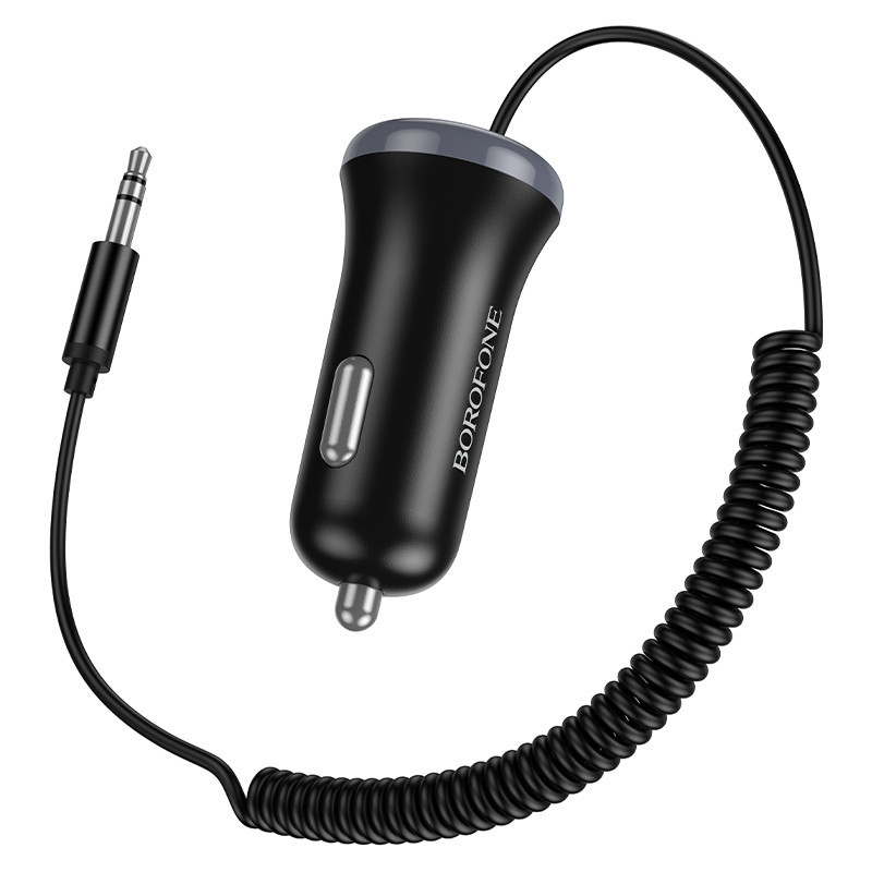 Bluetooth-ресивер BOROFONE BC64 Contento dual-port car BT receiver with built-in cable Black Одесса - изображение 5