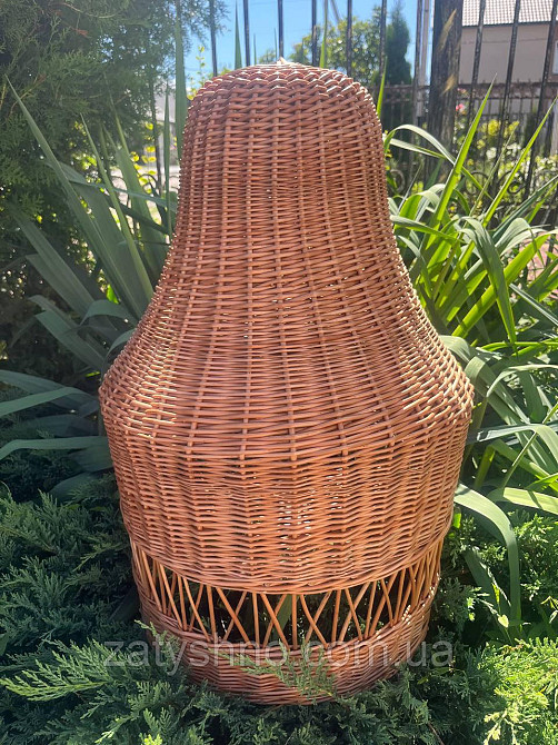 Люстра плетеная кофейная из лозы Киев - изображение 8