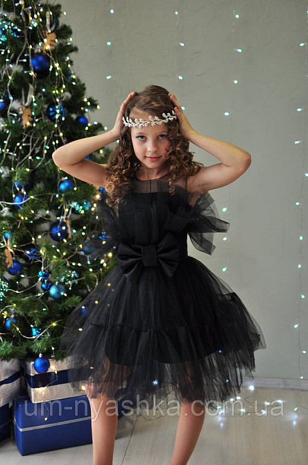 Черное нарядное платье на девочку Уэнсдэй Кривой Рог - изображение 1