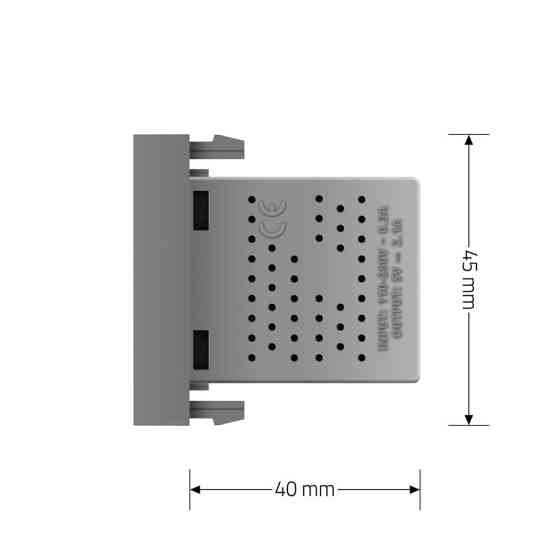 USB розетка LIVOLO 5V 2.1A, сіра, 10Вт, з блоком живлення, модуль 0.5 поста (VL-FCUA-1IP) Коломыя
