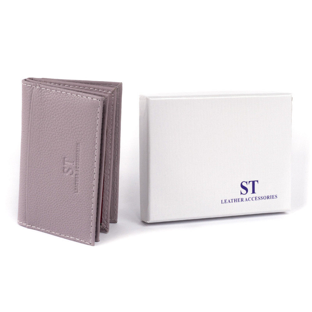 Визитница-книжка ST Leather 19216 Лиловая Киев - изображение 9