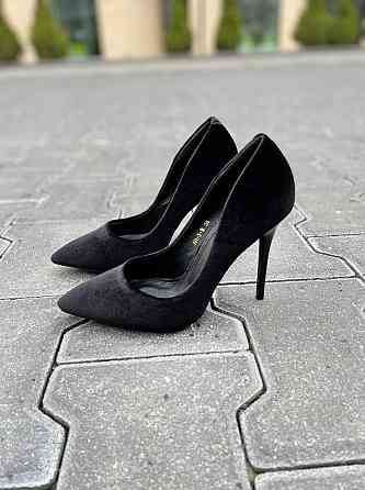 Comer Туфлі жіночі COMER чорні оксамит каблук 11см 39р (1929) Коломыя