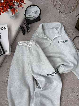 Женский трендовый костюм костюм двойка тринитка на флис Меланж Одесса