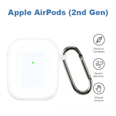 Чехол для наушников BeCover Silicon для Apple AirPods (2nd Gen) Transparancy (710198) Винница - изображение 2