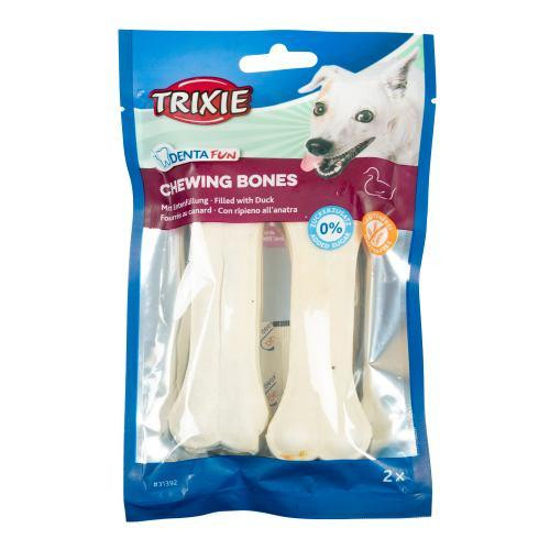 Лакомство Trixie Denta Fun Duck Chewing Bones для собак Косточка для чистки зубов с уткой 12 см 120 г/2 шт Киев - изображение 1
