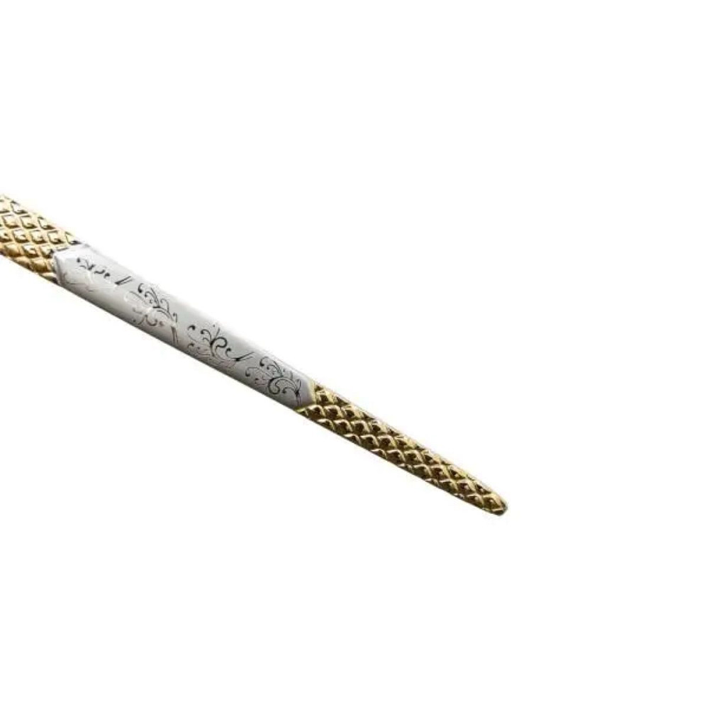 Набір чайних ложок 6 штук ложки для чаю з нержавіючої сталі 15 см Срібло з золотом HP-20-39 Коломия - фото 4