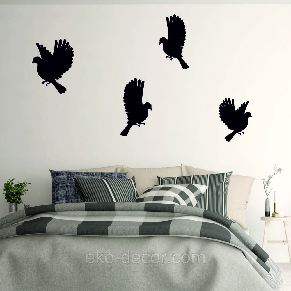 Декоративное настенное Панно «Птичка» Декор на стену(цена за 1шт) 30*23 см, Черный Киев - изображение 7