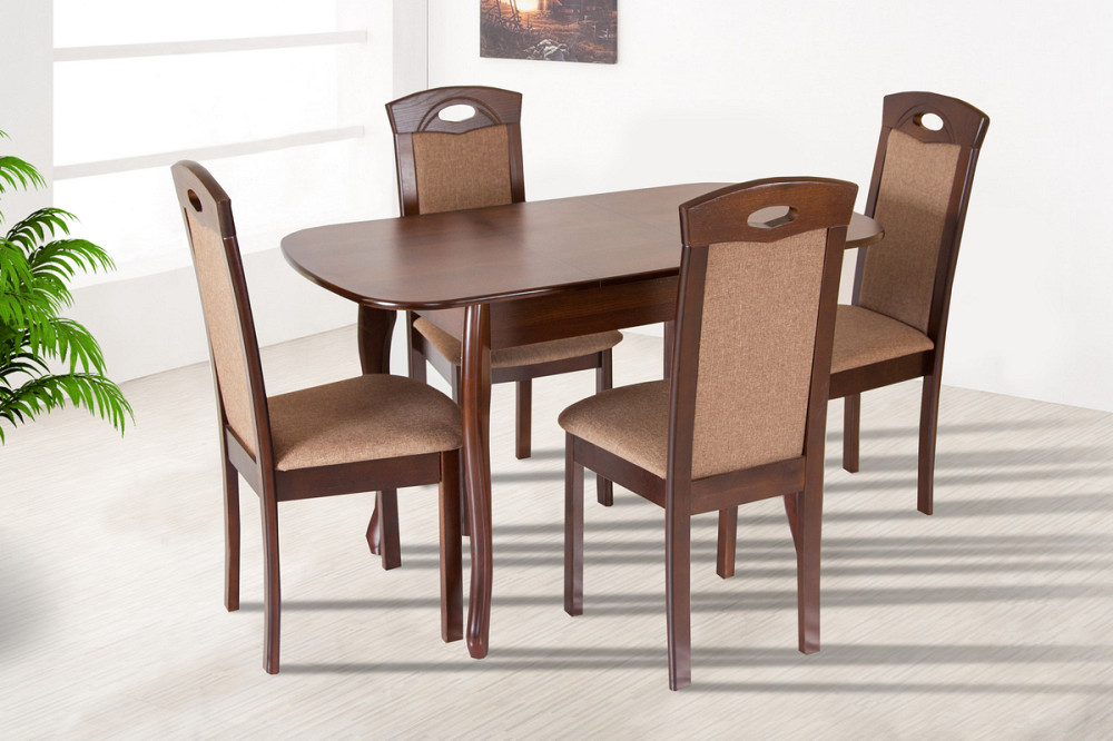 Стіл обідній Кантрі (930+300)*670, горіх темн. Киев - изображение 1