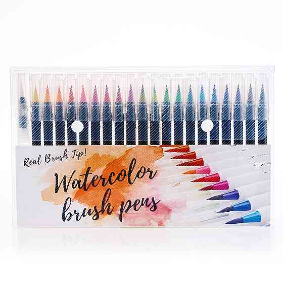 Набір акварельних маркерів для малювання Bianyo 20 кольорів, Акварельні фломастери (маркер-пензлик) Кам'янець-Подільський