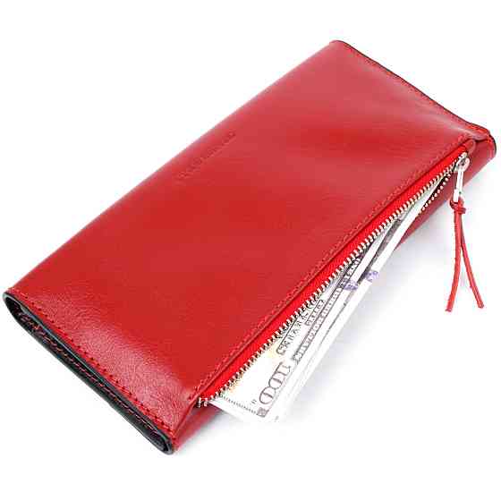 Женский вместительный кошелек GRANDE PELLE 11368 Красный Киев