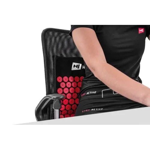 Мат для акупунктури Hop-Sport C072 чорний із червоним Київ - фото 4