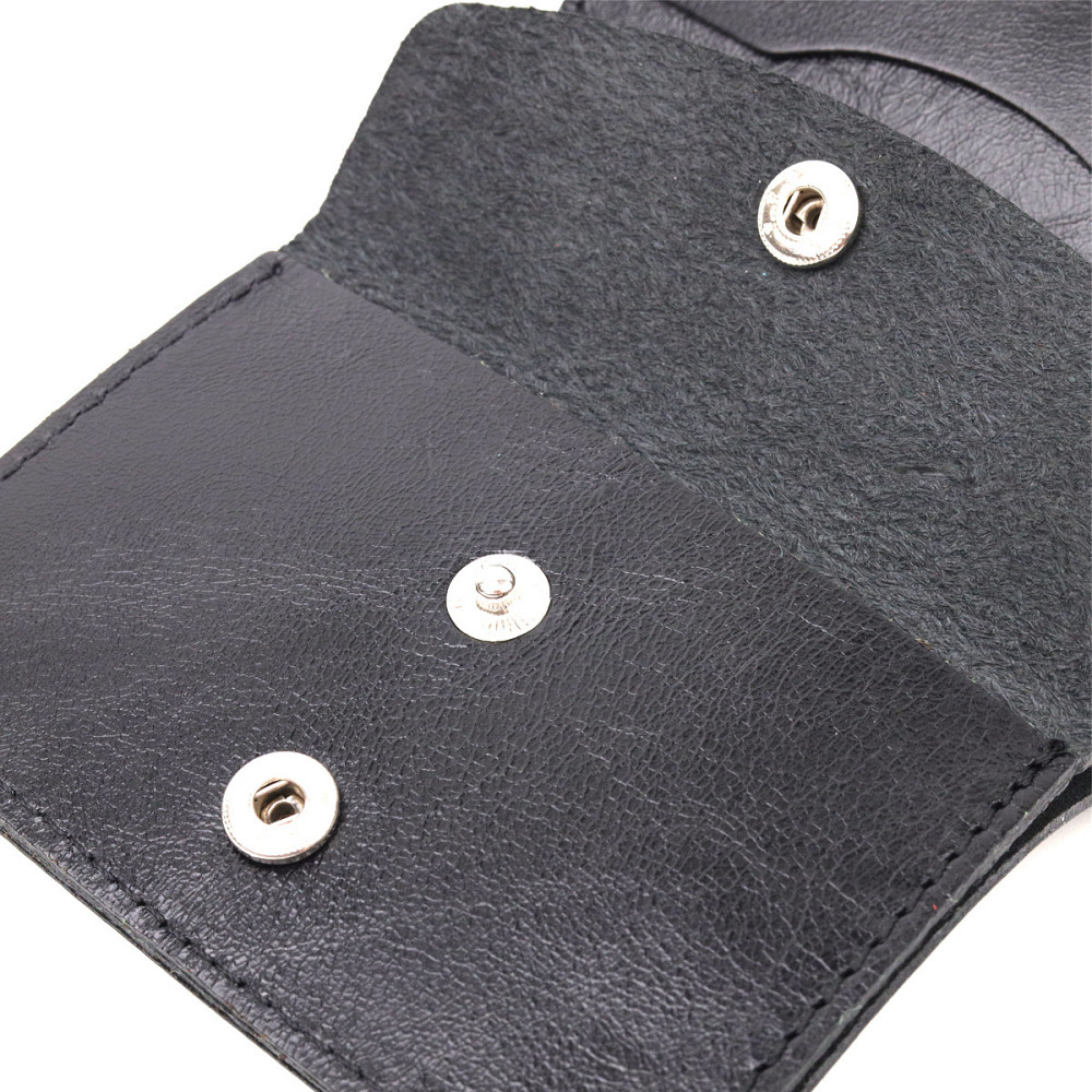 Невелике шкіряне портмоне для чоловіків Чорний (SHVIGEL) Київ - фото 1