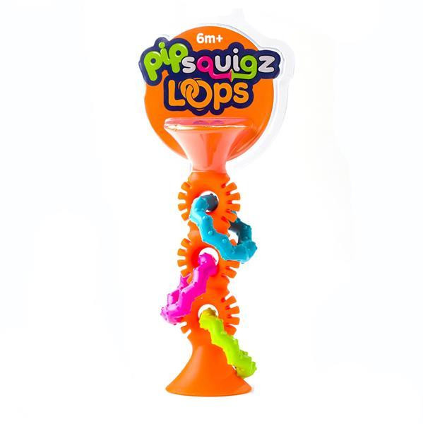 Прорезыватель-погремушка на присосках Fat Brain Toys pipSquigz Loops оранжевый (F165ML) Харьков - изображение 2