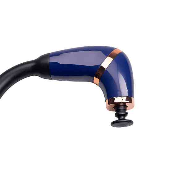 Перкуссионный ручной массажер аккумуляторный 17 Вт зарядка от USB до 3200 об/мин Синий HP-11-11BL Киев