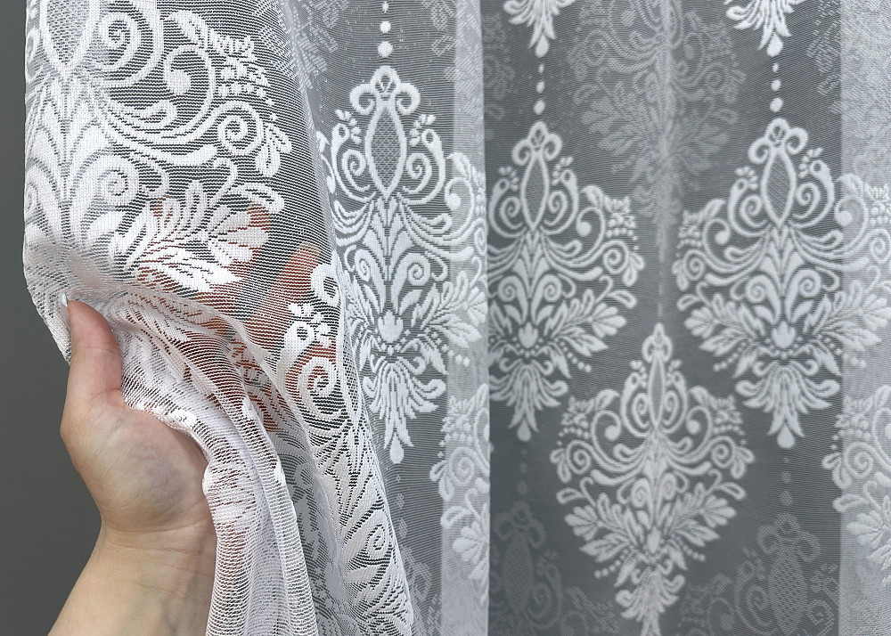 Тюль жакард "Преміум" колір білий 1678т Київ - фото 2