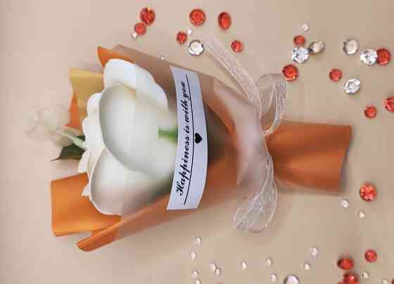 Мило-букет "Троянда" Молочний Сміла