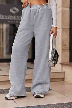 Теплые женские штаны палаццо Gait батал 50-52, Серый Киев