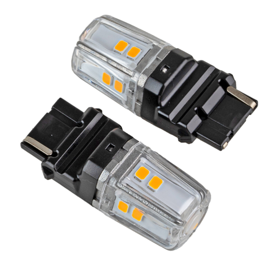Лампочка LED 3156/W2.5x16q/12SMD-2835/1контакт/9-36v/400lm/AMBER Вінниця