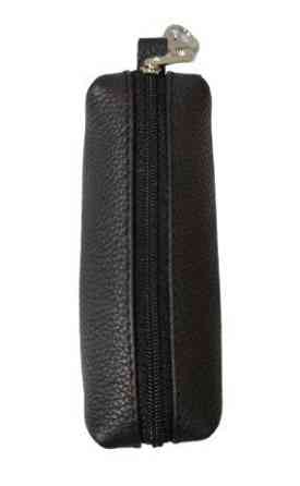 Ключница тубус кожаная классика SHVIGEL 16226 Черная Киев