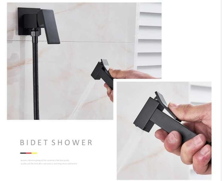 Гигиенический душ Quyanre Смеситель для биде (Черный мат) Винница - изображение 6