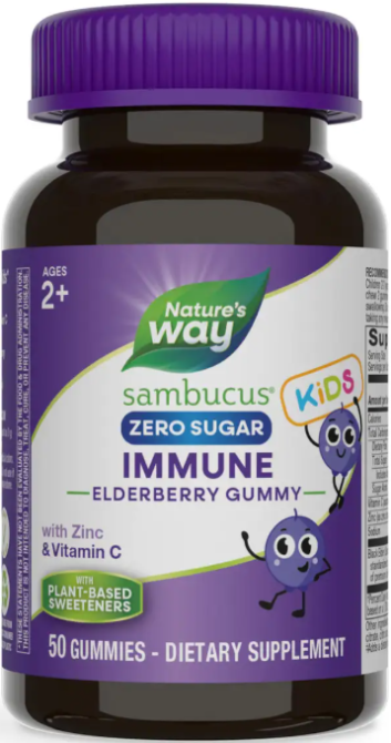 Самбукол для детей без сахара Nature's Way Sambucus Zero Sugar Kids 50 жев конф Киев - изображение 1