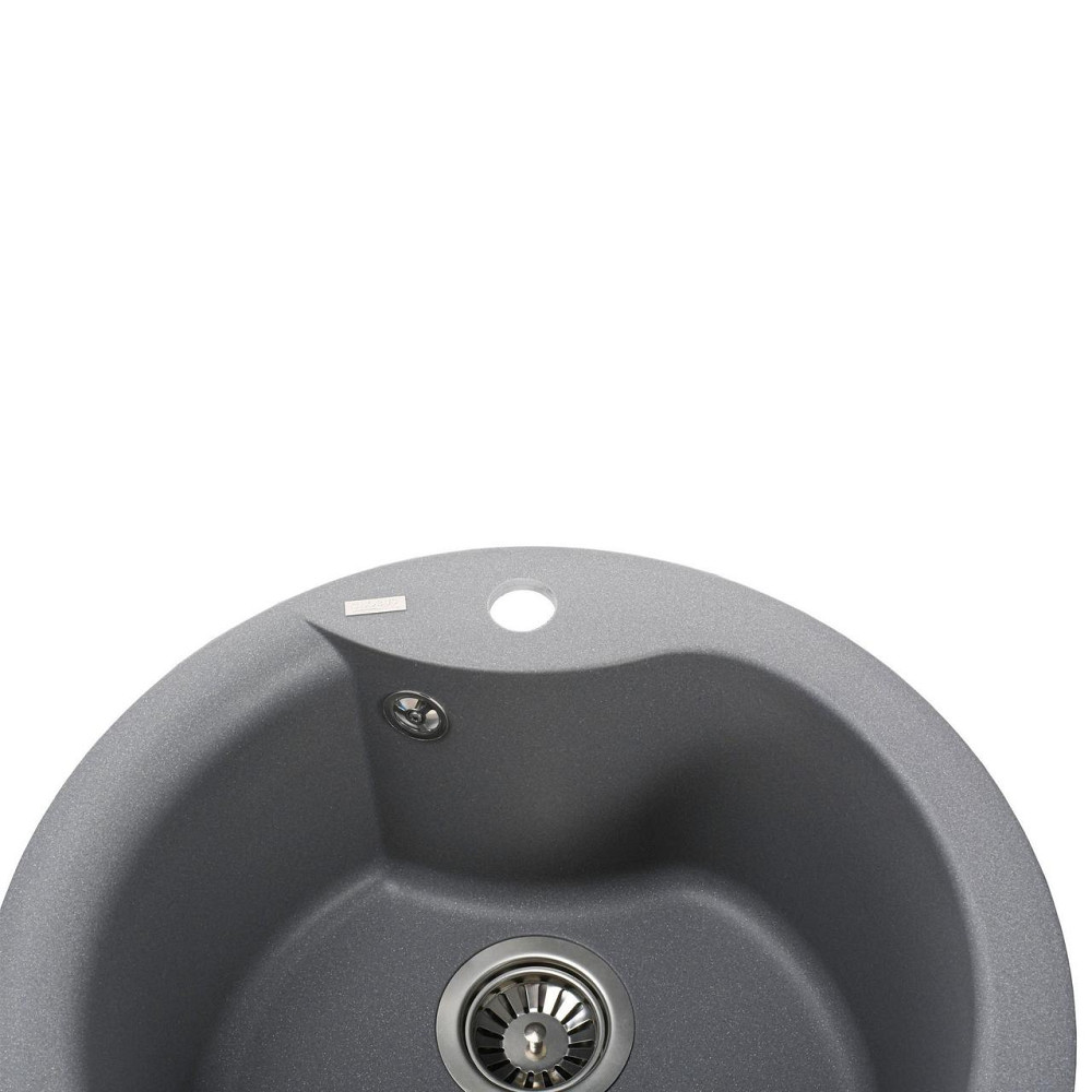 Гранитная мойка Globus Lux ORTA серый металлик 485мм-А0003 (000021054) Киев - изображение 3