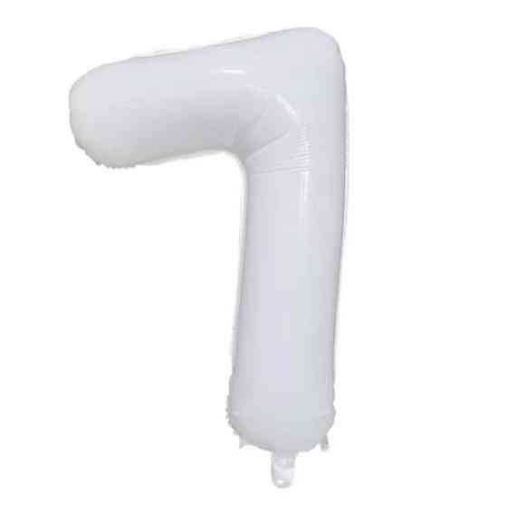 Шарик цифра 7 праздничная 32 дюйма белый Киев