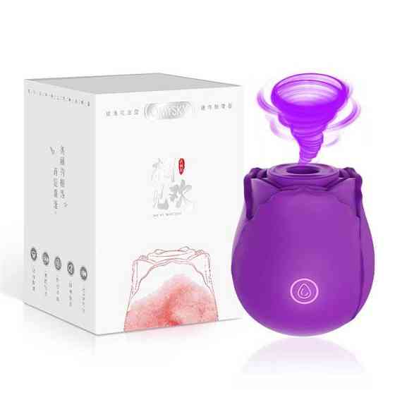 Кліторальний вакуумний вібратор Red Rose Фіолетовий Вінниця