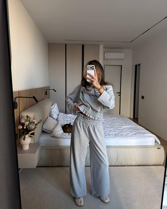 Женский стильный трендовый оверсайз костюм двойка 46/48 Одесса - изображение 9