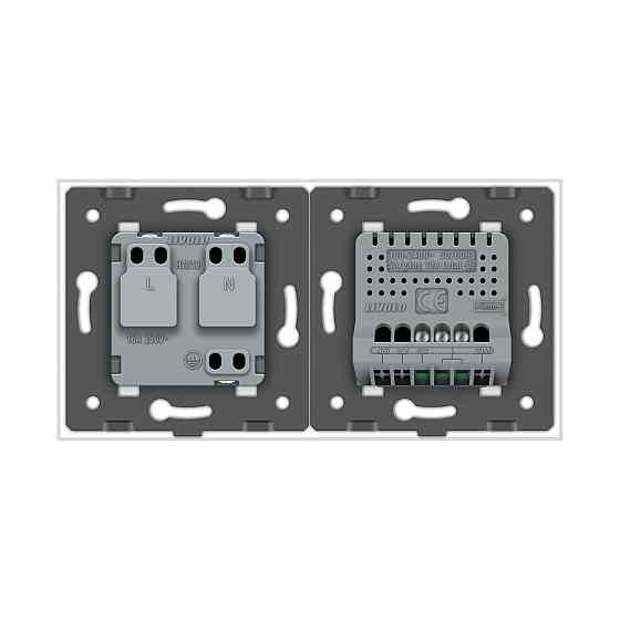 LIVOLO Розумний сенсорний EC вимикач 1 сенсор 1 розетка LIVOLO білий матове скло Коломия