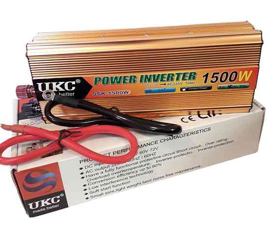 Перетворювач авто інвертор UKC 24V-220V 1500W Винница