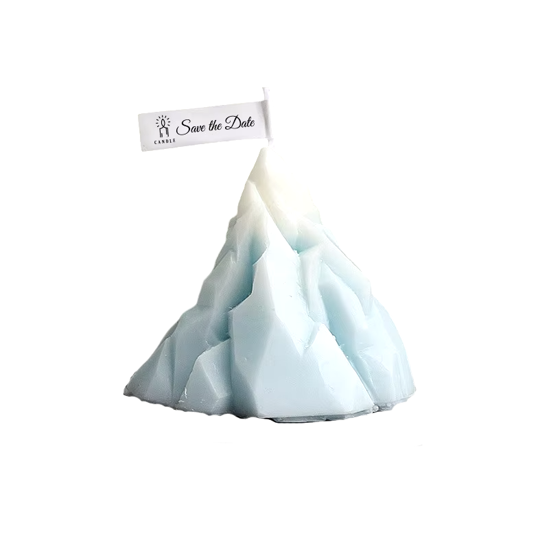 Свеча конусная в форме горы, ручной работы, в синем цвете Каменец-Подольский - изображение 1