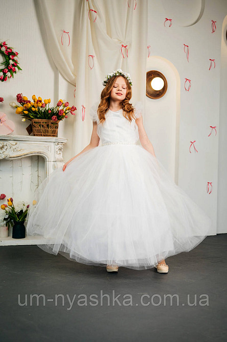 Пудровое нарядное платье 134-146 Кривой Рог - изображение 6