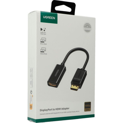 Переходник Display Port M to HDMI F 1080P black Ugreen (40362) Винница - изображение 2