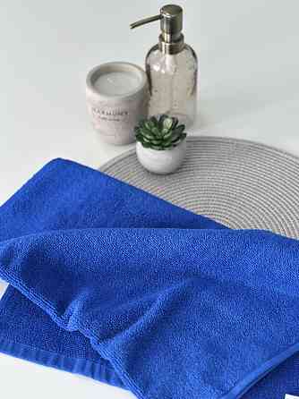 Рушник банний махровий Ideal Textile 70х140 см однотонний в кольорах 400 г/м2 (56860345) Синій, сині Чернівці