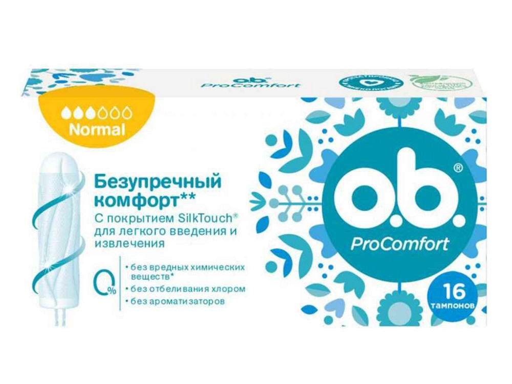 Тампони Procomfort Normal 16шт ТМ O.b. Solmir Київ - фото 1