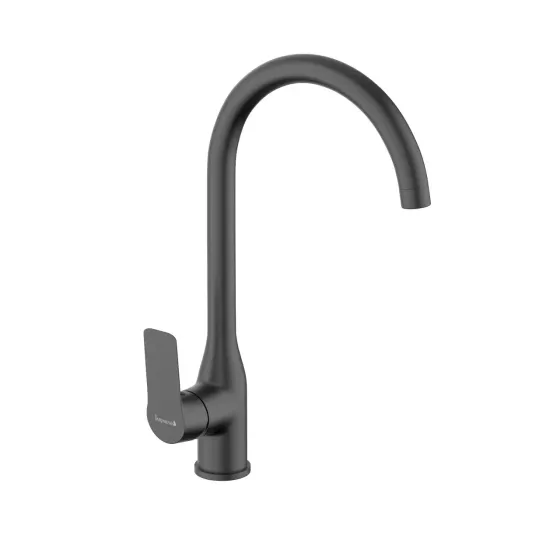 Смеситель для кухни Imprese Kucera f03403410AA черный\матовый Киев