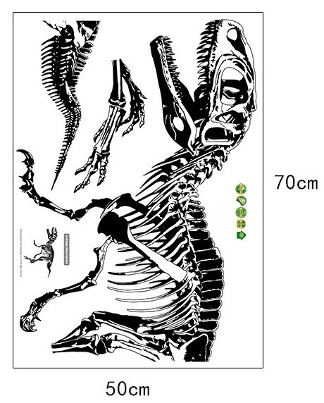 Наклейка на вінілову стіну Скелет динозавра Київ - фото 2