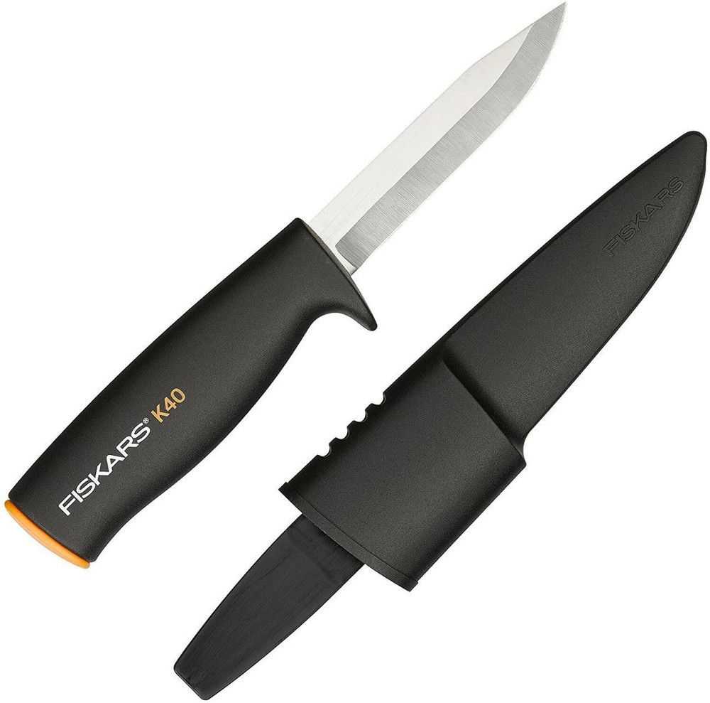 Універсальний Ніж з чохлом (Поплавець) Fiskars "К40" (1001622/125860) Нержавіюча сталь Нововолинськ - фото 1