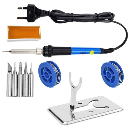 Регульований електричний паяльник 220В 60Вт з комплектом Київ - фото 2